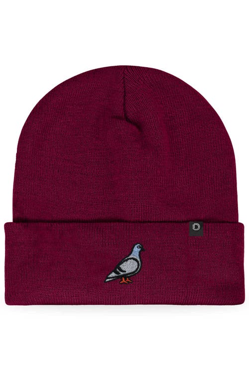Dalix Pigeon Beanie Cap In Burgundy