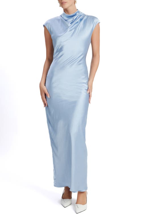 BARDOT BARDOT AURIA DRAPED SATIN MAXI DRESS