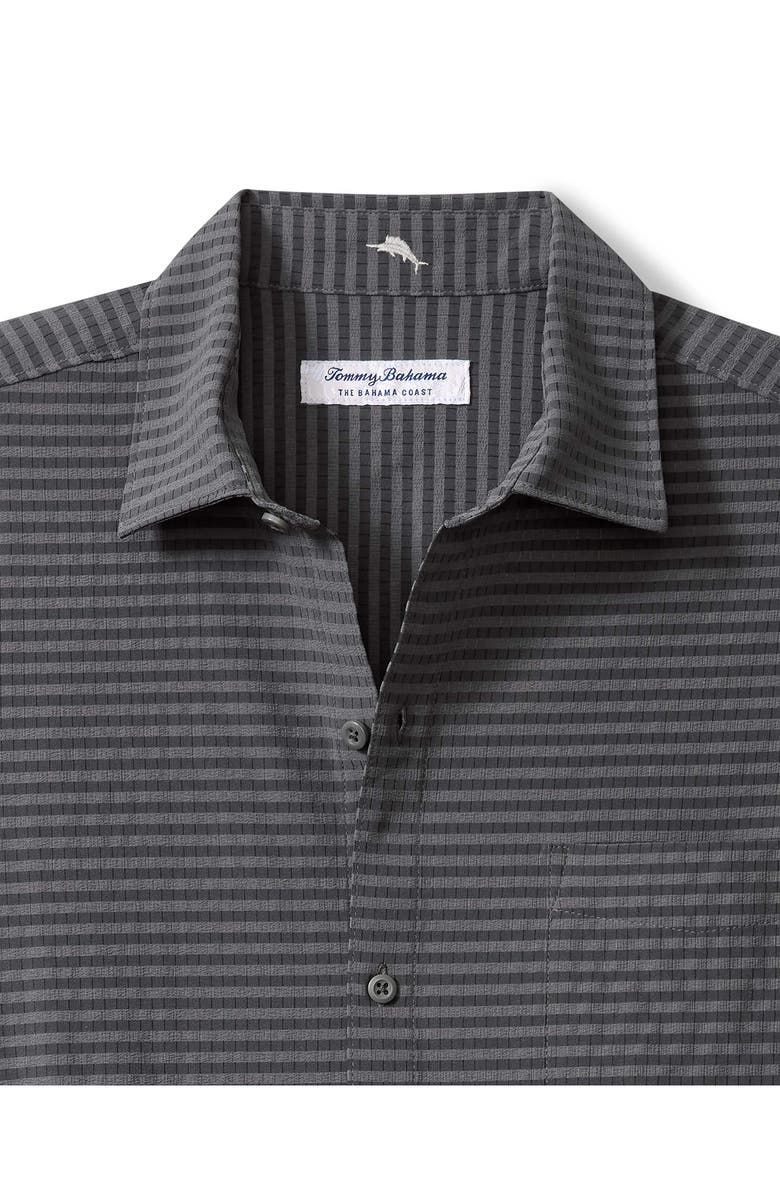 Tommy Bahama Bahama Coast Fades Away IslandZone<sup>®</sup> Camp Shirt, Alternate, color, Black