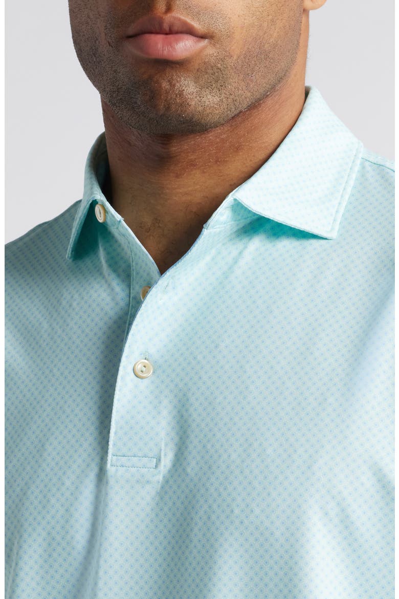 Circle Geo Print Performance Jersey Polo, Alternate, color, SEAGLASS