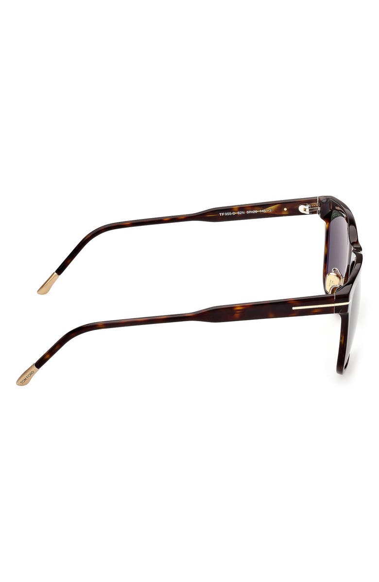 TOM FORD 57mm Square Sunglasses, Alternate, color, 