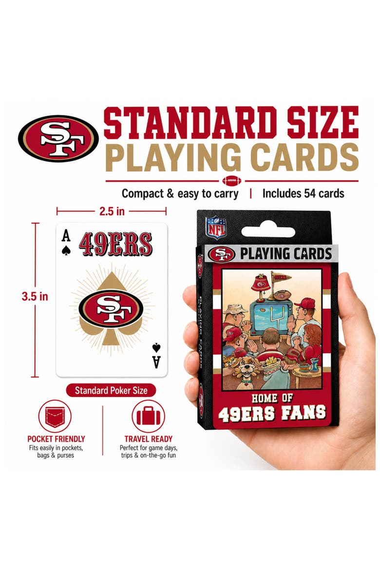 San Francisco 49ers Fan Playing Cards, Alternate, color, Multicolor