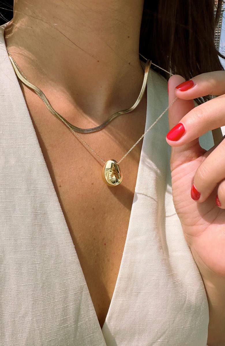 Ana Luisa Pebble Pendant Necklace, Alternate, color, Gold