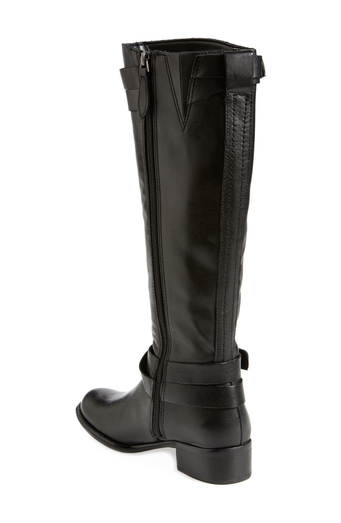 'Canary' Leather Riding Boot, Alternate, color, BLACK