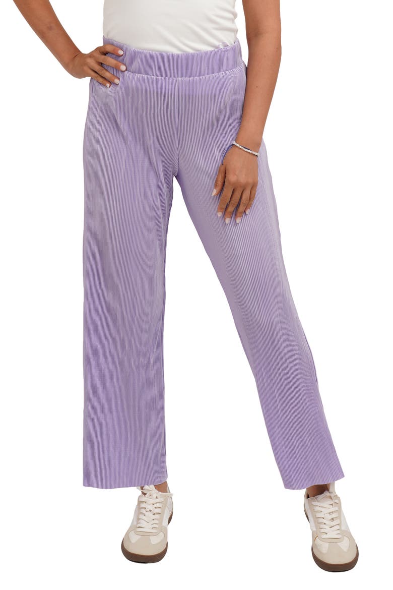 Plisse Wide Leg Pants, Main, color, LAVENDER