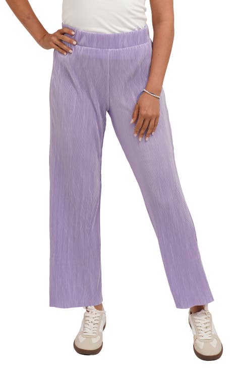 Plisse Wide Leg Pants