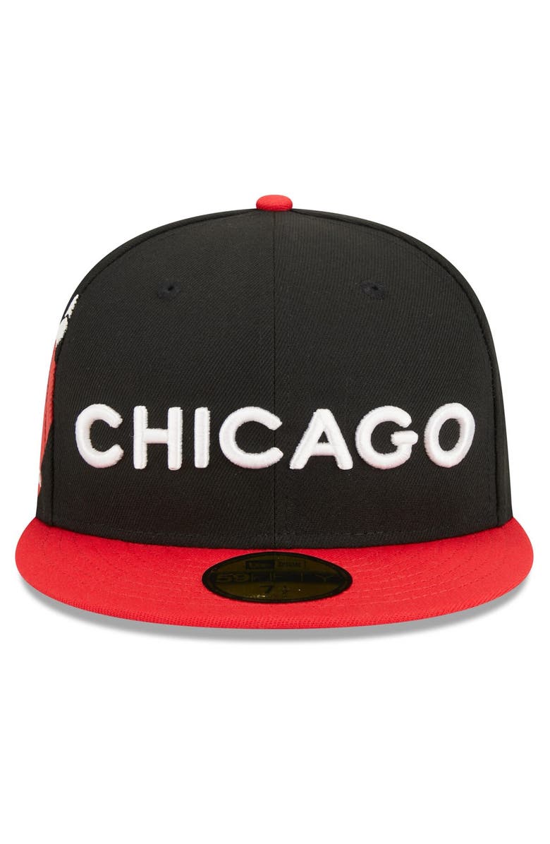 New Era Men's New Era  Black/Red Chicago Bulls 2023/24 City Edition 59FIFTY Fitted Hat, Alternate, color, 