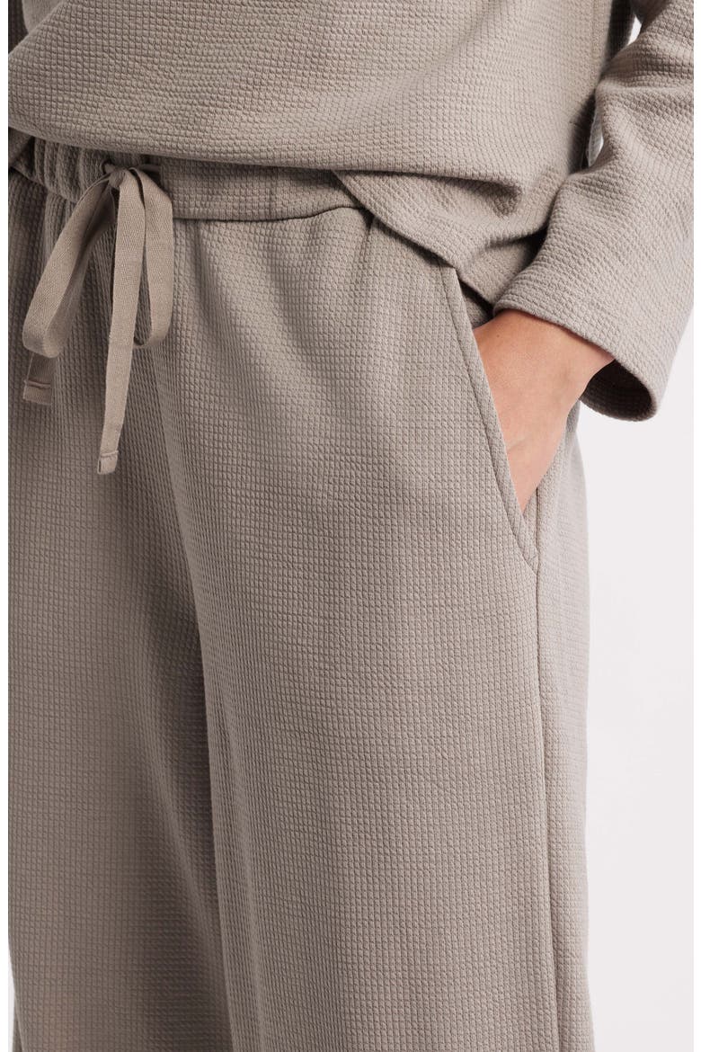 Organic Cotton Blend Ankle Wide Leg Drawstring Pants, Alternate, color, REED