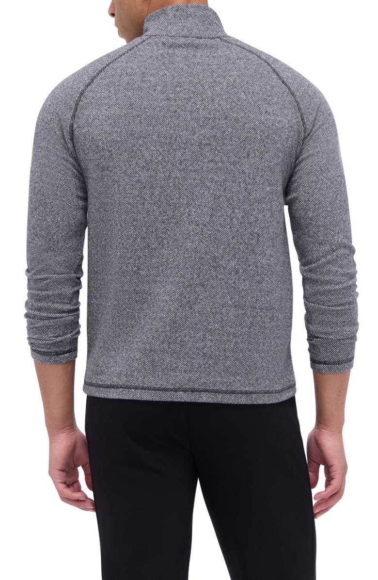 Bugatchi Quarter Zip Pullover, Alternate, color, Black