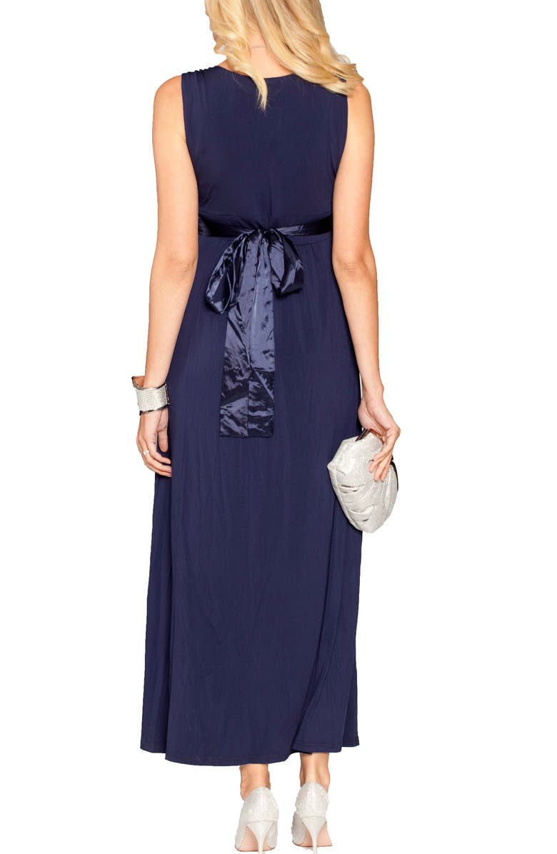 Angel Maternity Satin Trim Maternity Dress, Alternate, color, 