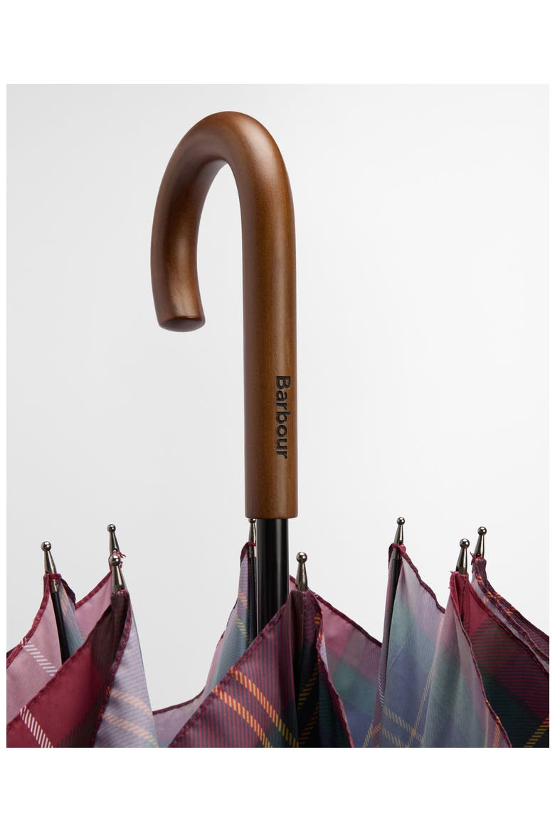 Tartan Walker Umbrella, Alternate, color, WINTERBERRY TARTAN