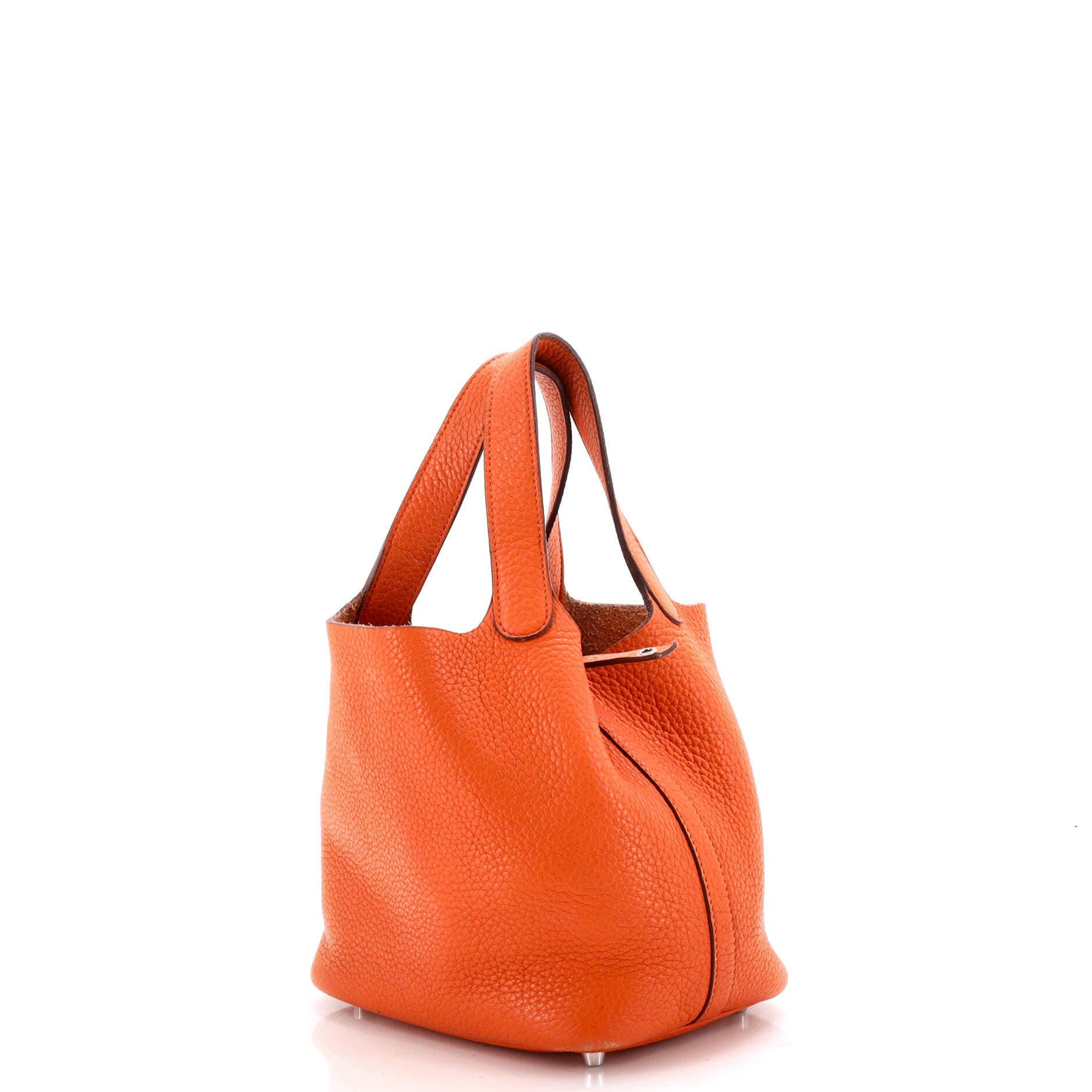 Picotin Lock Bag Clemence PM, Alternate, color, Orange H