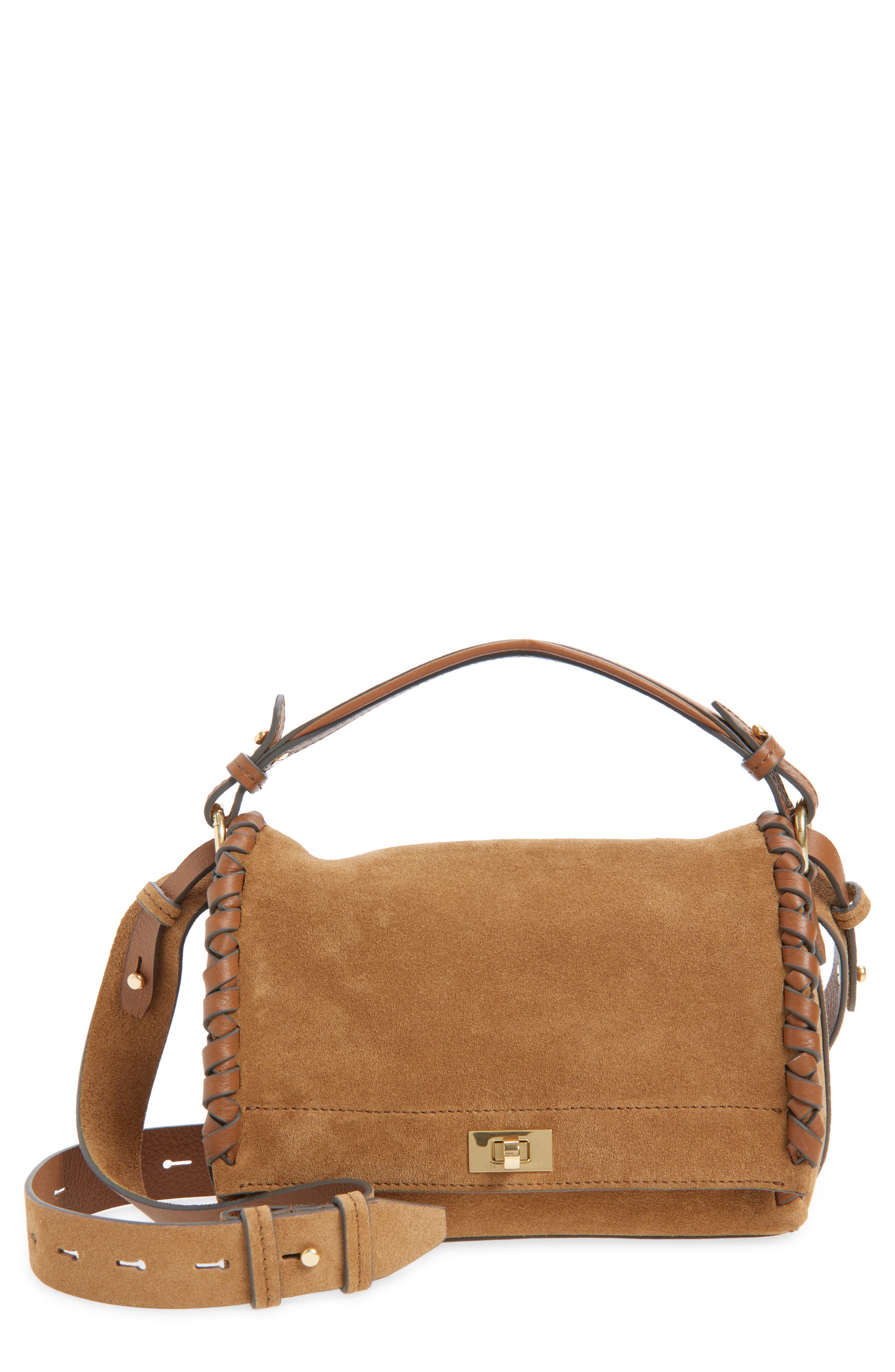 Anya Hindmarch Mortimer Whipstitch Crossbody Bag, Main, color, Pecan