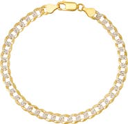 Queen Jewels Men's Diamond Cut Cuban Chain Bracelet