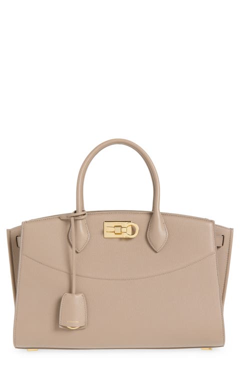 Small The Studio Soft Leather Top Handle Bag