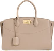FERRAGAMO Small The Studio Soft Leather Top Handle Bag