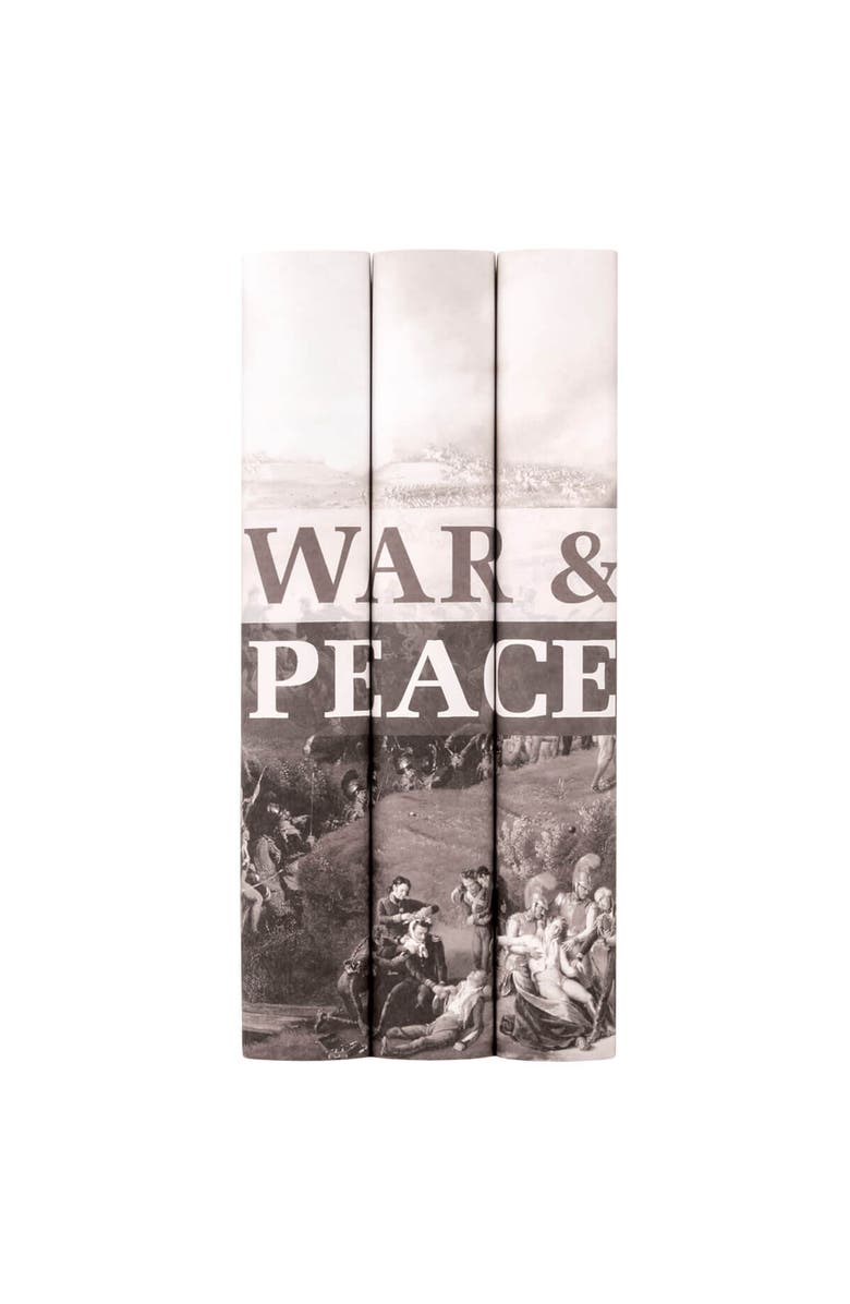 Juniper Books War and Peace Book Set, Main, color, Neutral