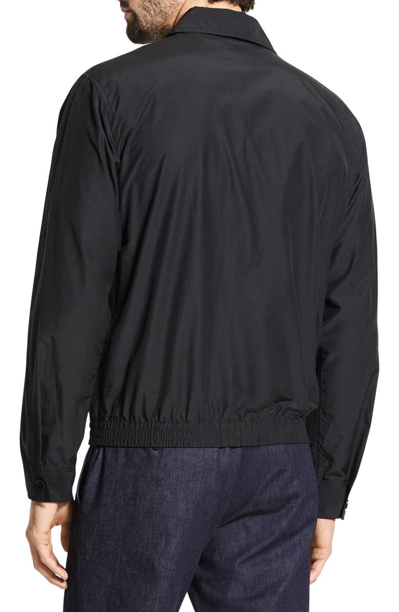 Theory Cotton & Nylon Zip Jacket, Alternate, color, Black