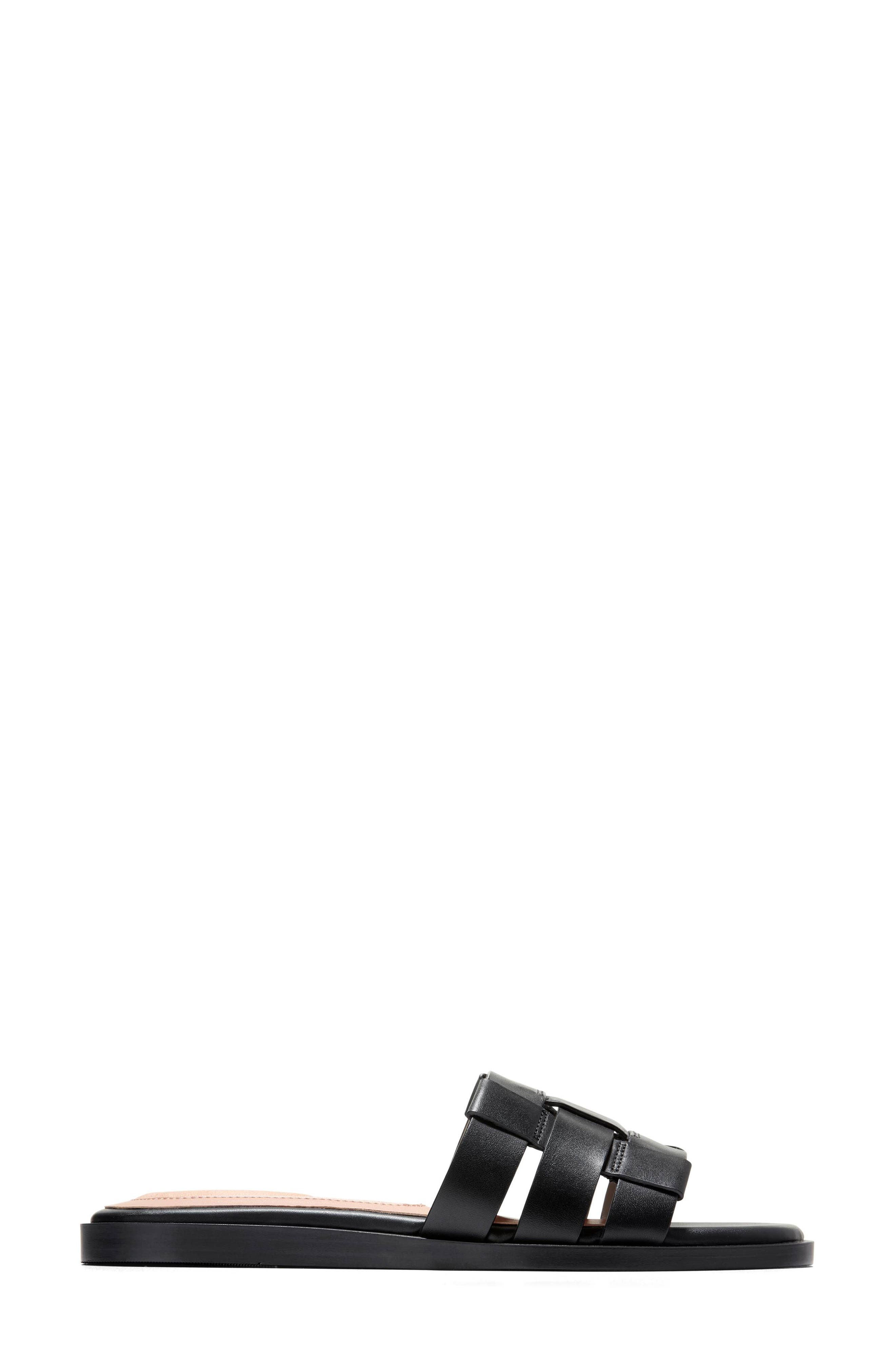 Cole Haan Ensley Go-To Slide Sandal, Alternate, color, Black Leather