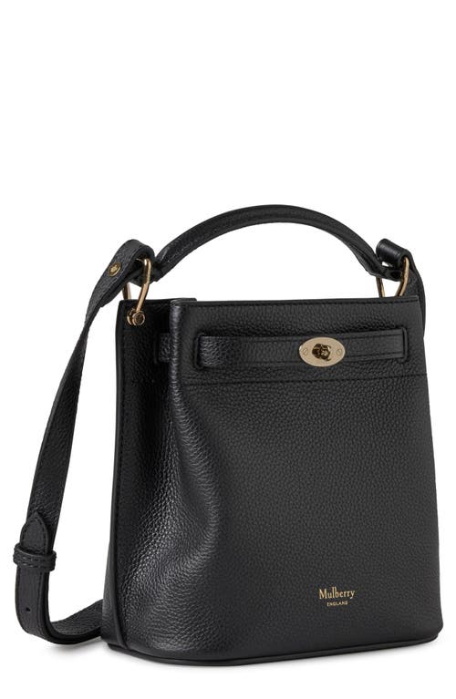 Shop Mulberry Mini Islington Leather Bucket Bag In Black