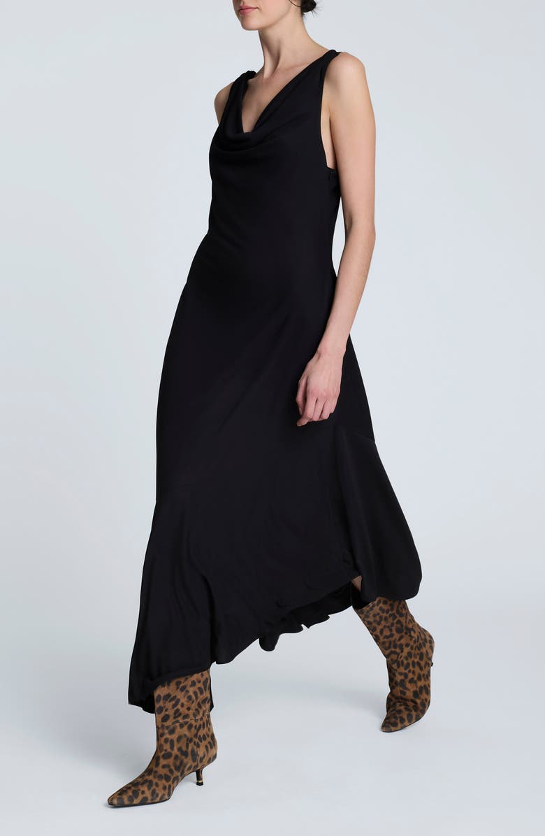 Kenneth Cole Cowl Neck Sleeveless Dress, Alternate, color, Black