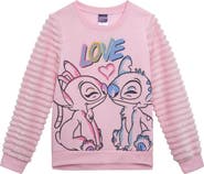 Disney Lilo & Stitch Faux Fur Fleece Pullover Sweatshirt