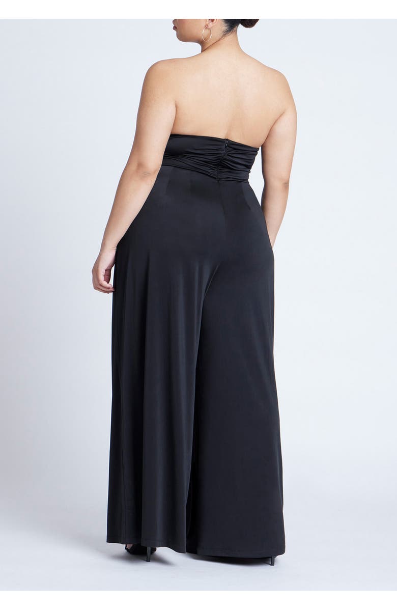 ELOQUII Twist Detail Jumpsuit With Cutout, Alternate, color, Black Onyx