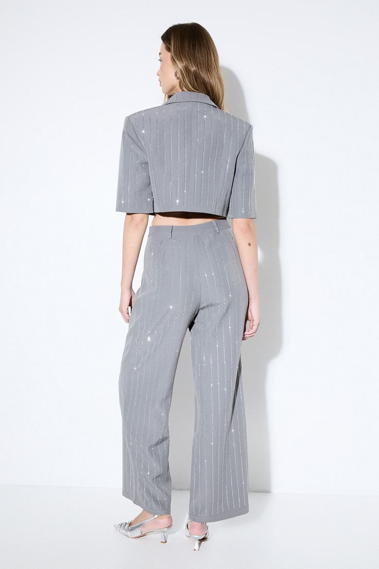 Premium Embellished Straight Leg Pants, Alternate, color, Grey