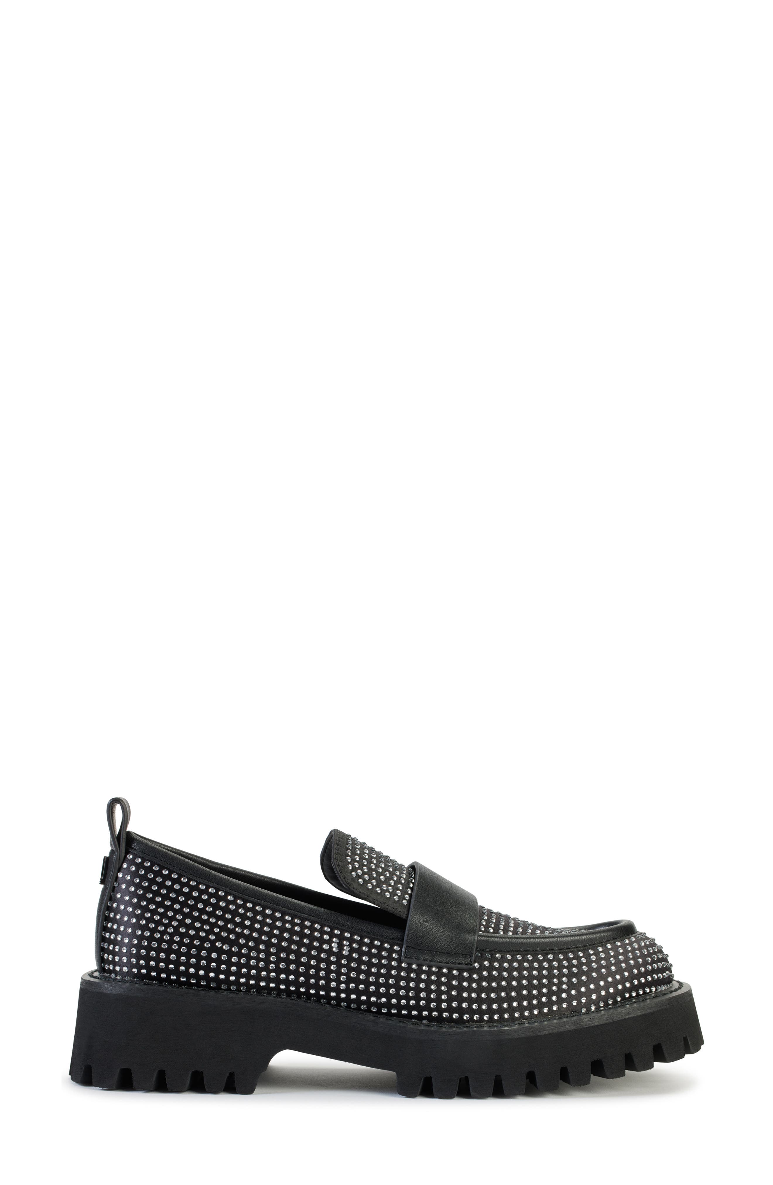 KARL LAGERFELD PARIS Grady Crystal Lug Sole Loafer, Alternate, color, 