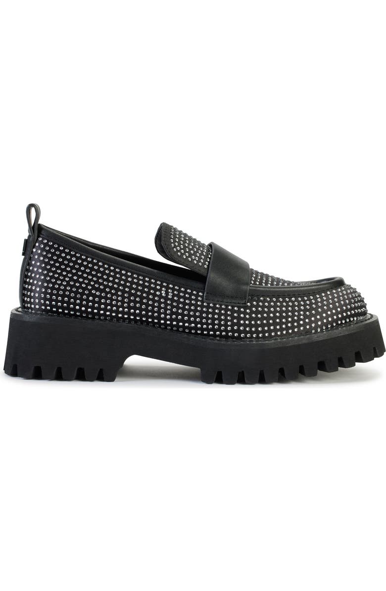 KARL LAGERFELD PARIS Grady Crystal Lug Sole Loafer, Alternate, color,