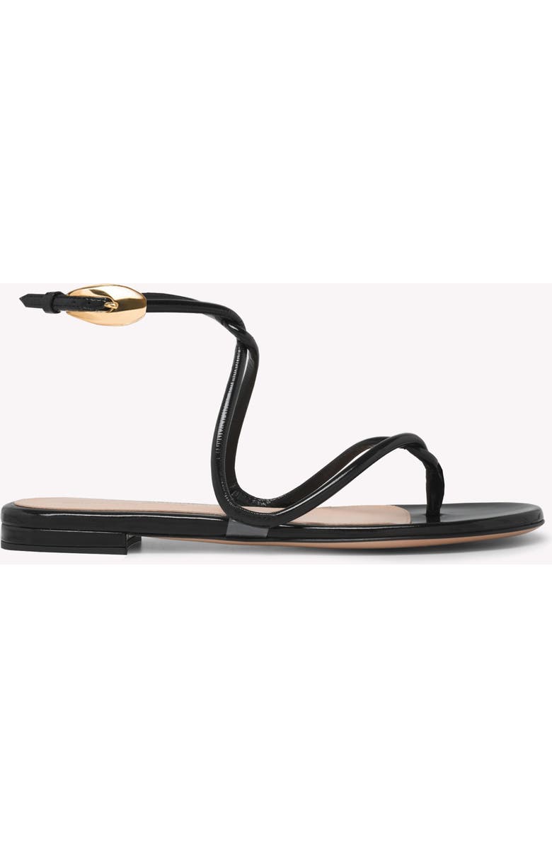 Gianvito Rossi Jungle Mamba Flat Sandals, Main, color, Black