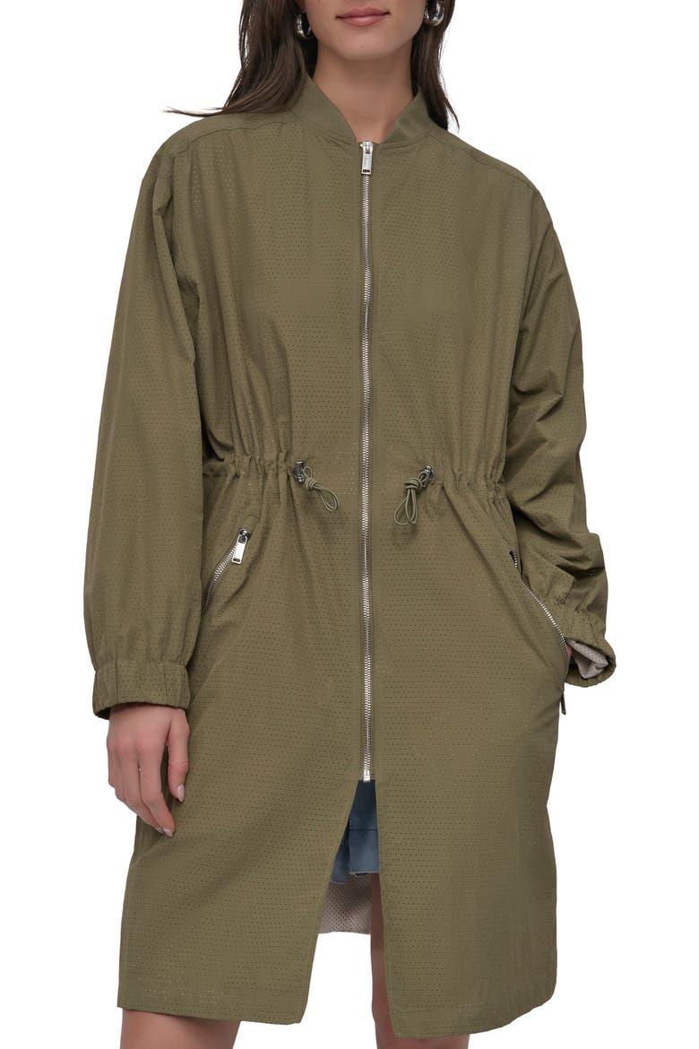 Perforated Longline Jacket, Alternate, color, UTILITY GREEN