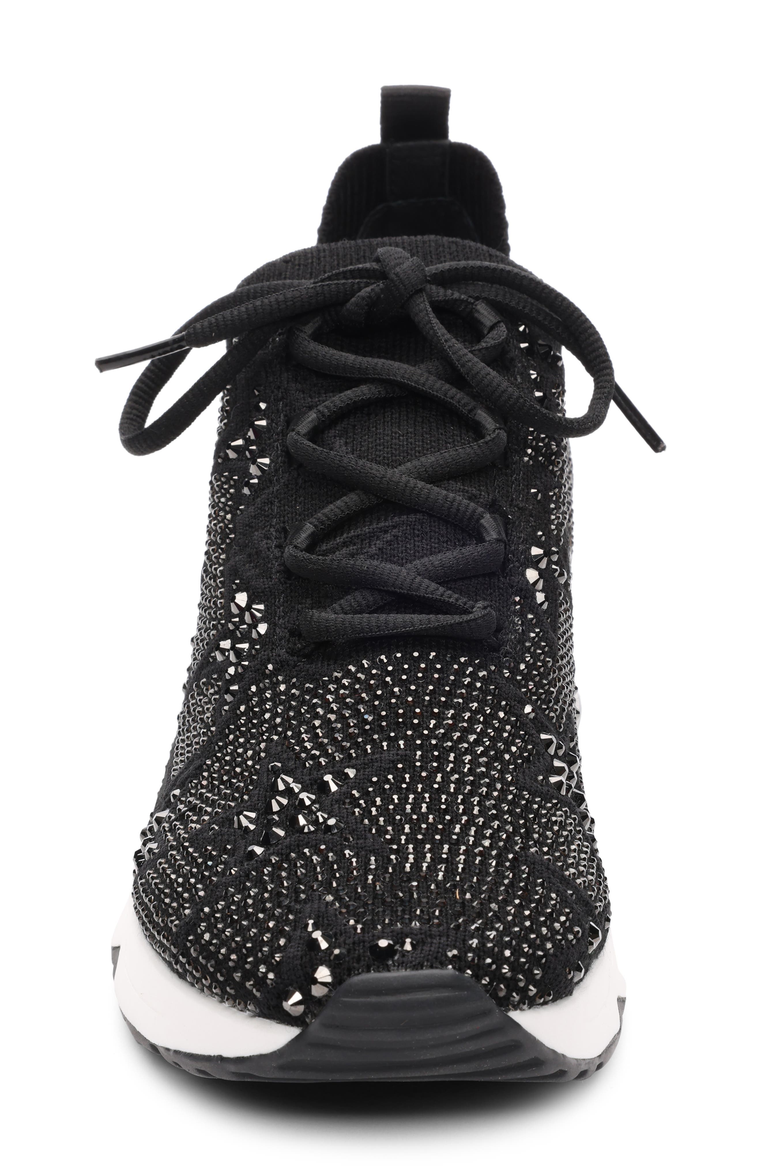 Ash Lucky Shine Knit Sneaker, Alternate, color, Black