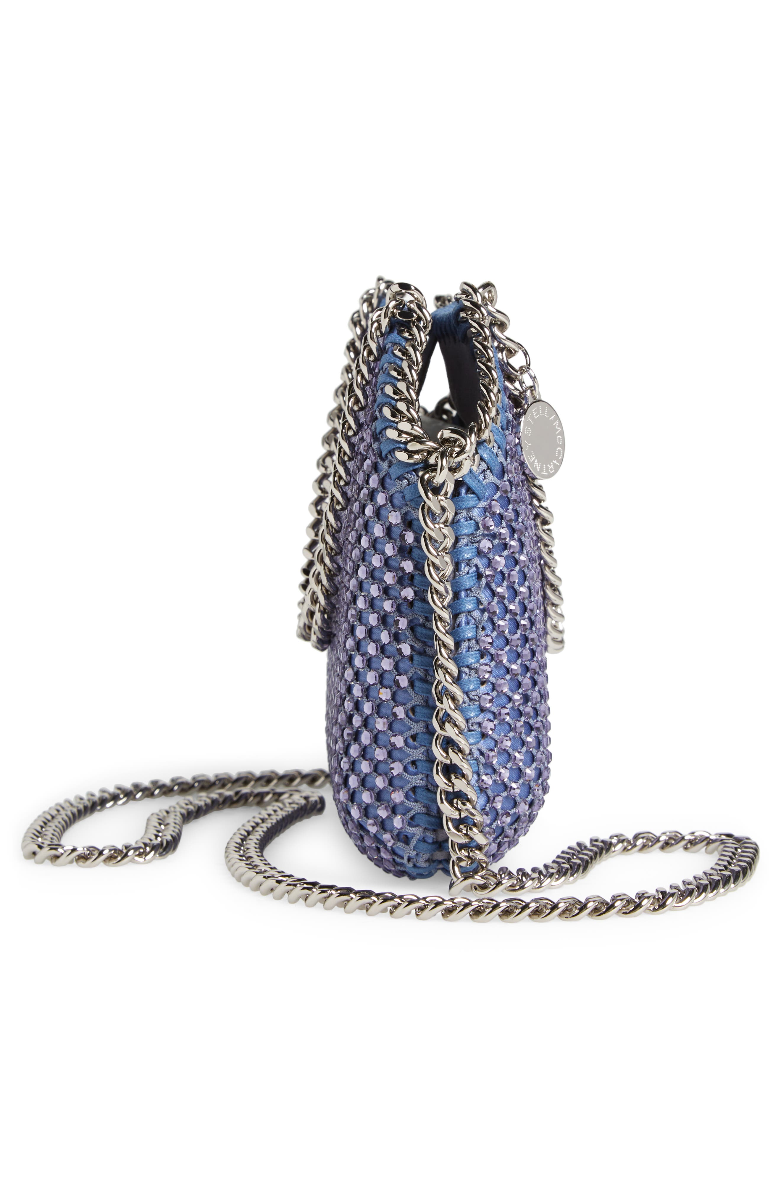 Stella McCartney Tiny Falabella Crystal Mesh Tote, Alternate, color, 