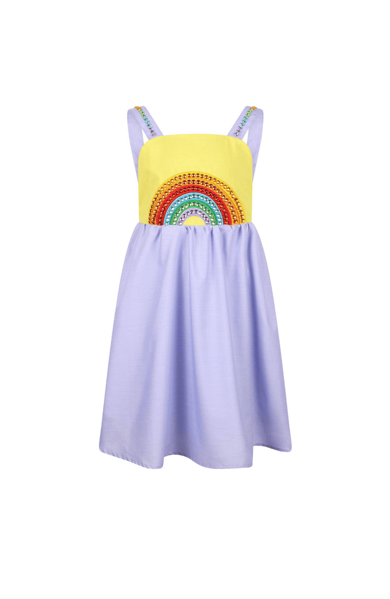 Lola + The Boys Crystal Rainbow Sun Dress, Main, color, Purple