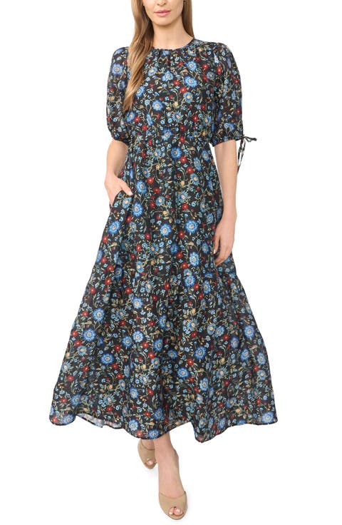 Puff Sleeve Maxi Dress