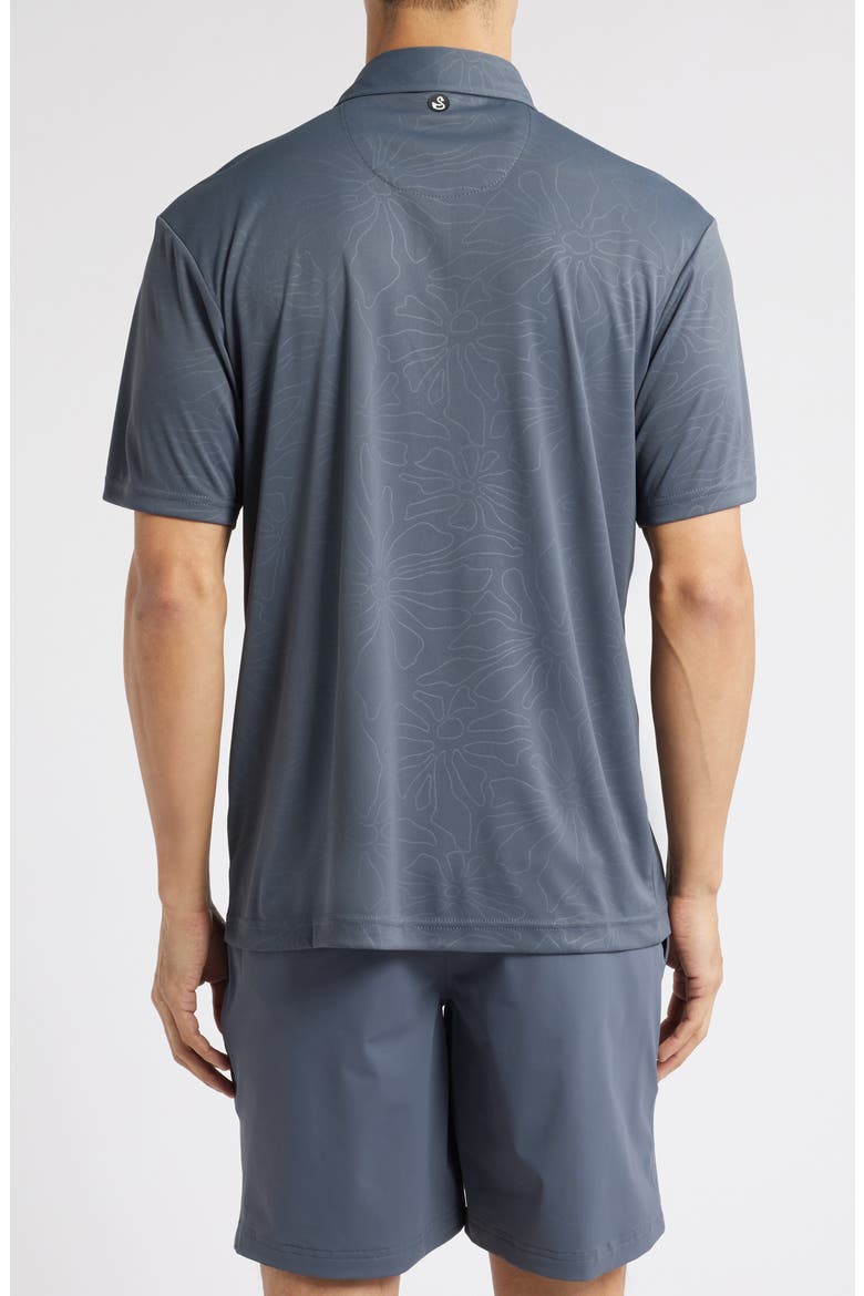Meadow Floral Golf Polo, Alternate, color, GRAPHITE