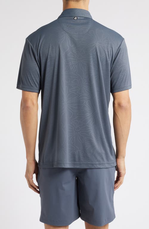 Swannies Meadow Floral Golf Polo In Graphite