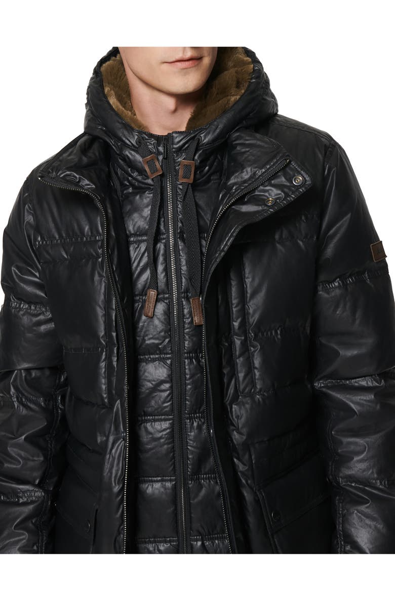 Andrew Marc Kincaid Quilted Down Coat with Faux Fur Trim, Alternate, color, 