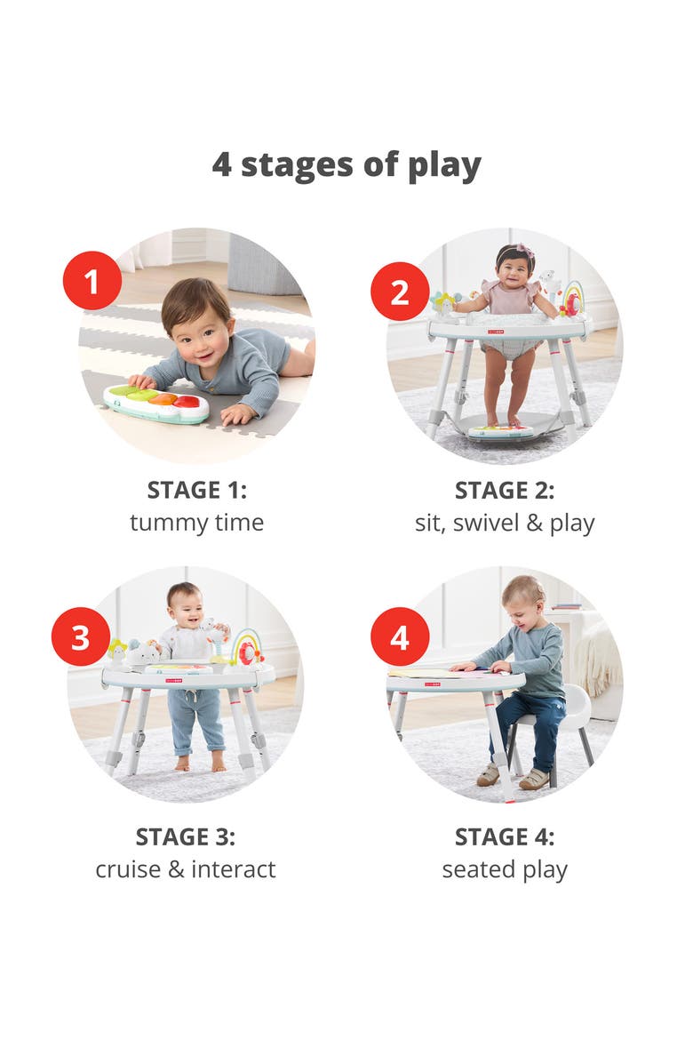 Silver Lining Cloud Baby's View Three-Stage Activity Center, Alternate, color, MULTI