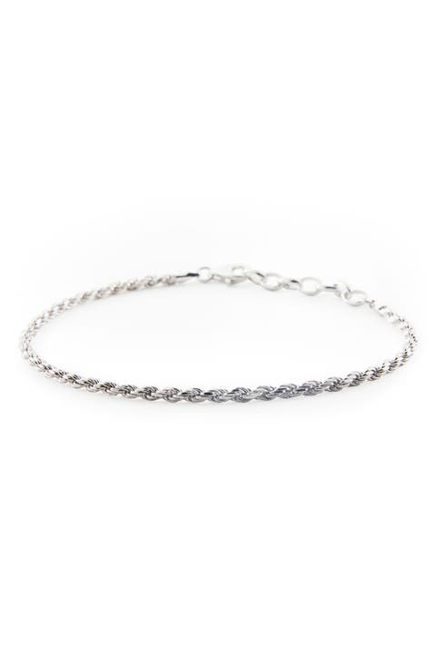 Silver Rope Bracelet