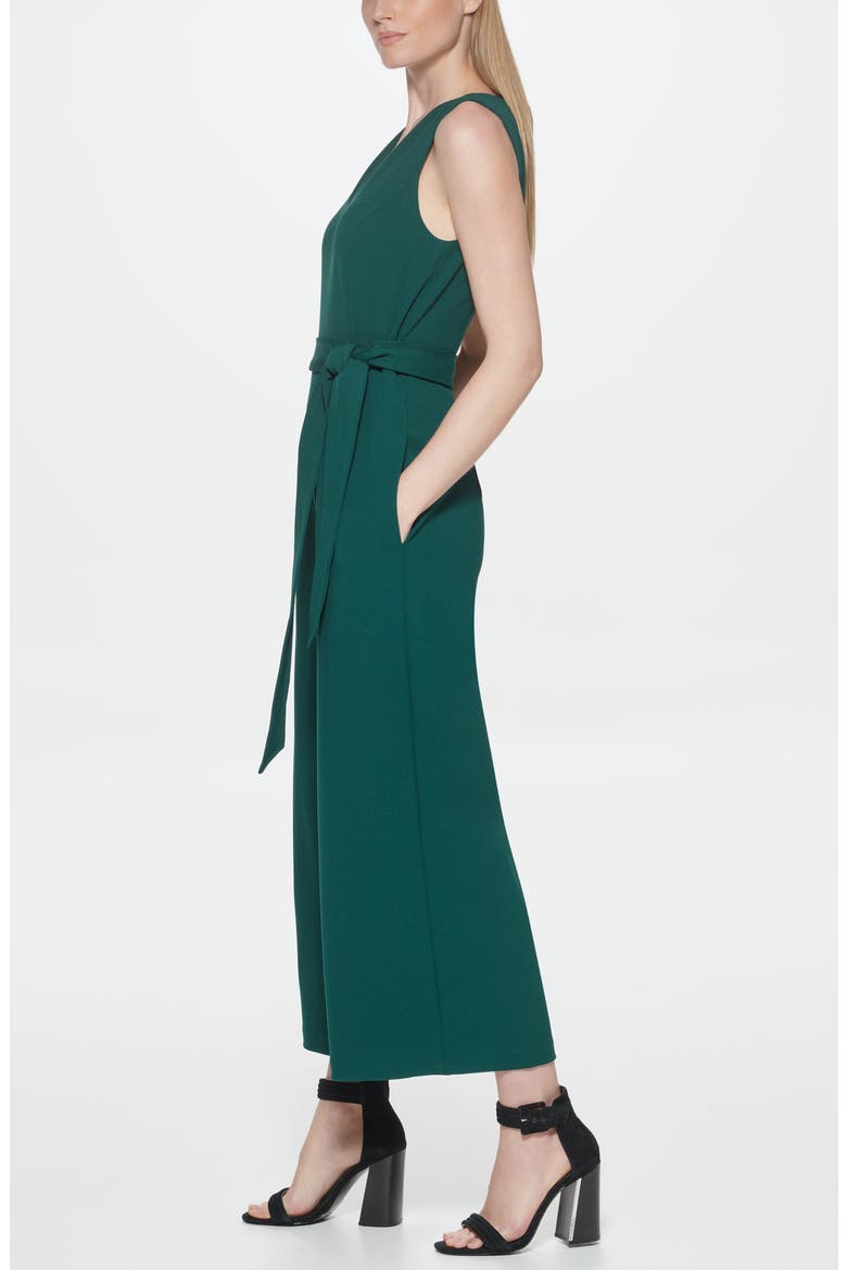 V-Neck Jumpsuit, Alternate, color, MALACHITE