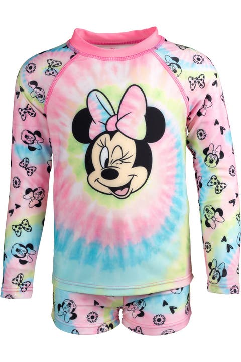 Minnie Mouse 2-Piece Swimwear Rash Guard and Shorts Set