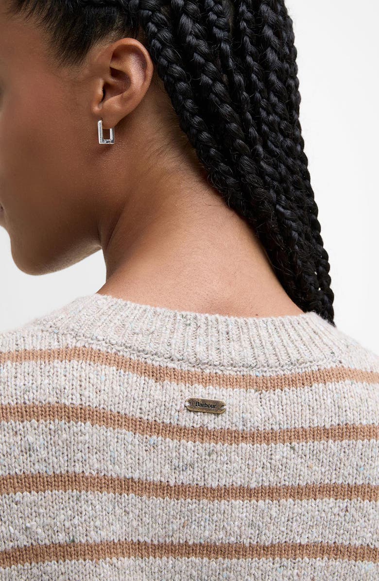 Barbour Claydon Stripe Wool Blend Sweater, Alternate, color, Oatmeal Stripe