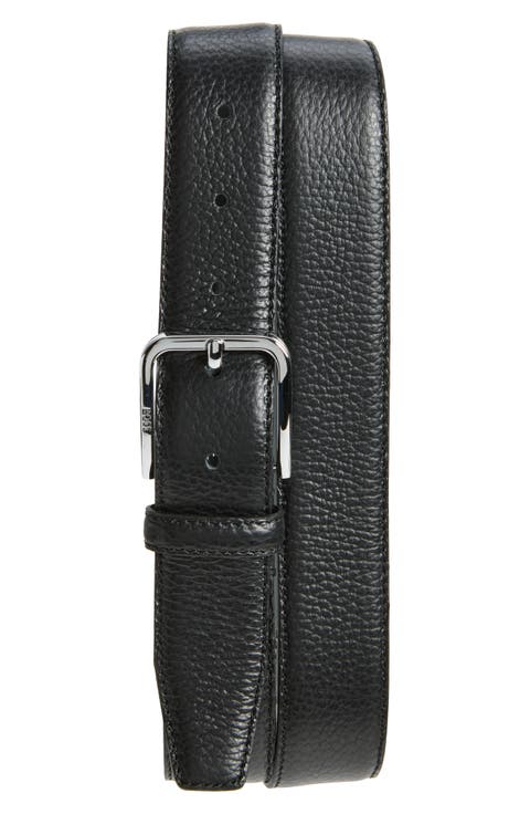 Madison Grained Leather Belt