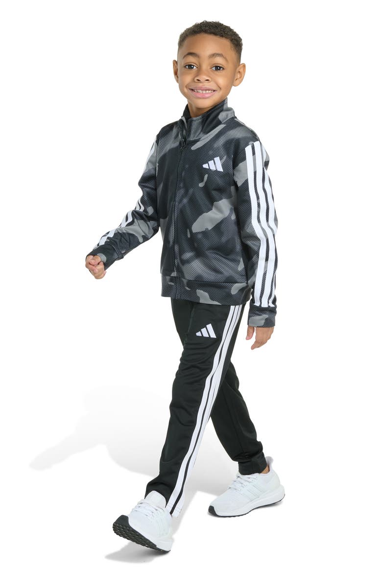 adidas Kids' Camo Track Jacket & Pants Set, Alternate, color, Black