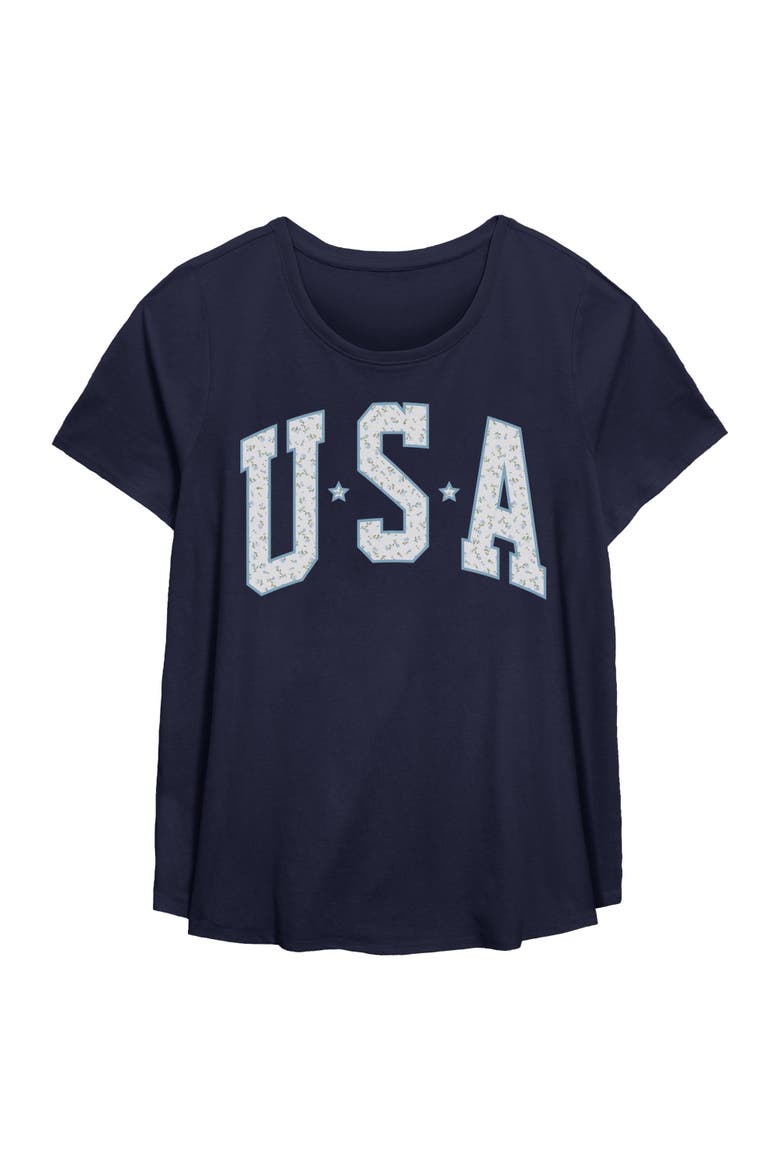 Women's Lost Gods American Blooms  Graphic T-Shirt, Main, color, Navy Blue