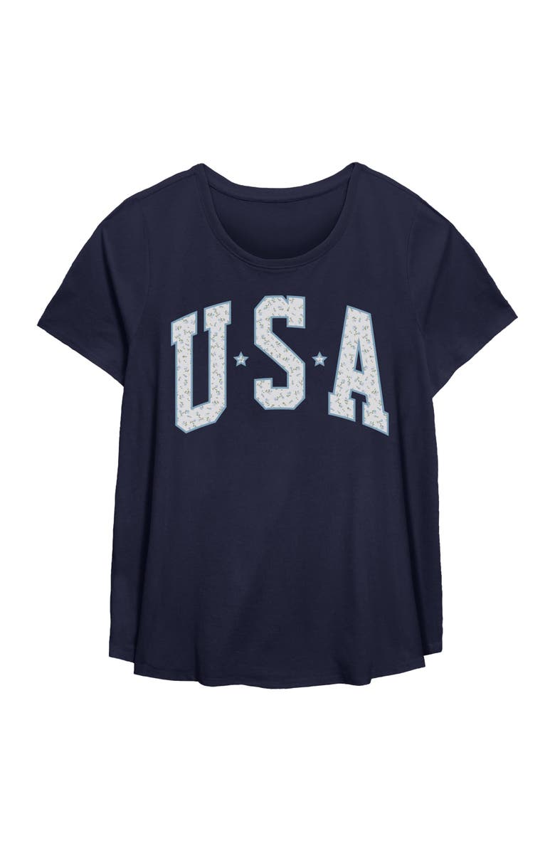 Lost Gods Women's Lost Gods American Blooms Graphic T-Shirt, Main, color, Navy Blue