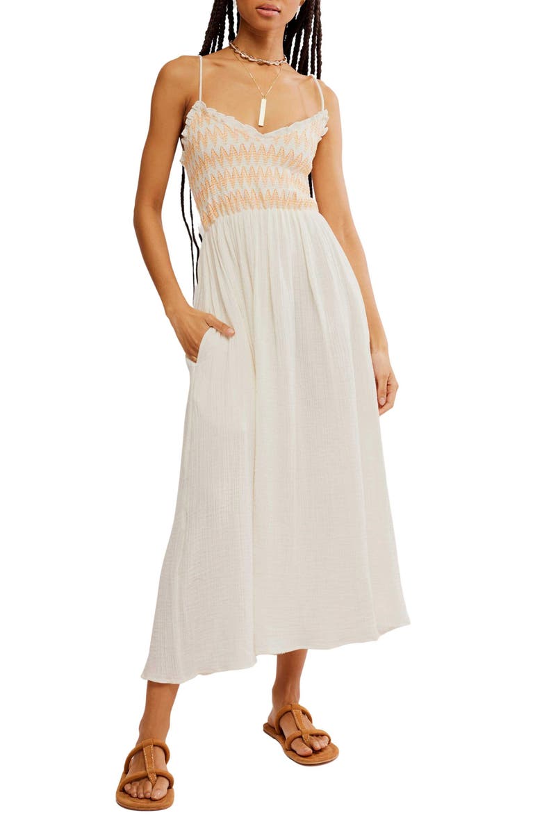 Free People Sweet Nothings Cotton Gauze Maxi Sundress, Main, color,