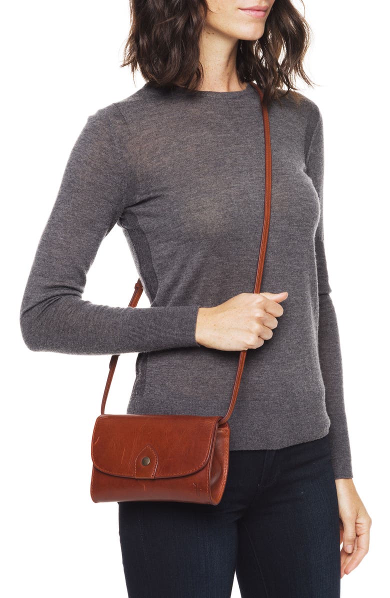 Frye Melissa Leather Crossbody Bag, Alternate, color, Red Clay